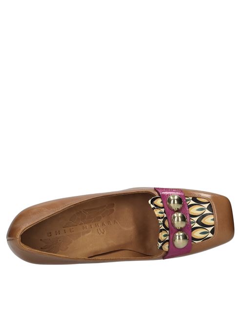 Décolleté in pelle CHIE MIHARA | ODASHI SAABTERRA-MULTI-VIOLA-CUOIO